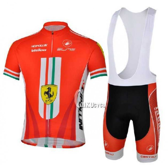 Ferrari Teams castelli Cipollini Fahrradbekleidung Radteamtrikot Kurzarm+Kurz Radhose Kaufen BSU3P