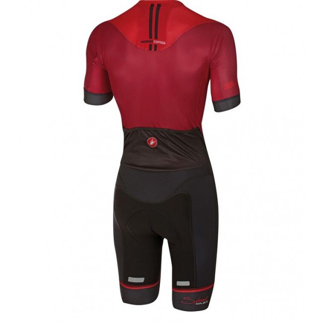 2016 Castelli Sanremo 3.2 Radteam Fahrradtrikot Schwarz Rot C32OV