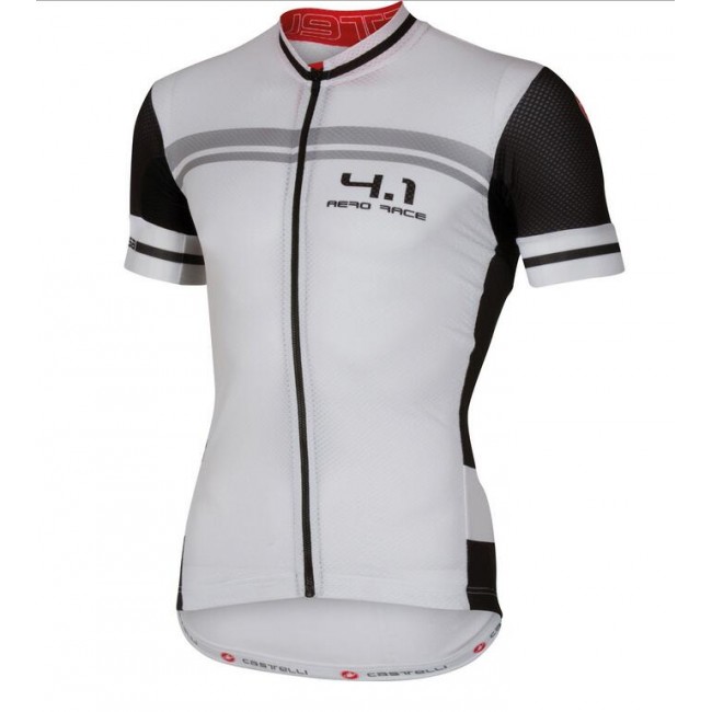 2016 Castelli Free Aero Race 4.1 Fahrradbekleidung Radtrikot weiß WHMH4